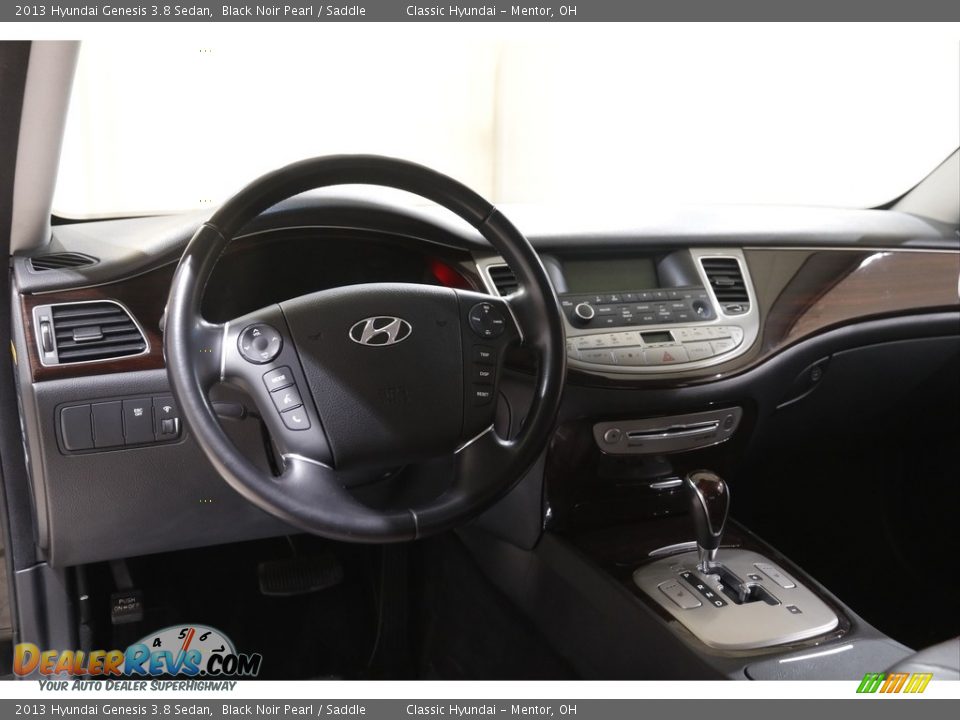 2013 Hyundai Genesis 3.8 Sedan Black Noir Pearl / Saddle Photo #6