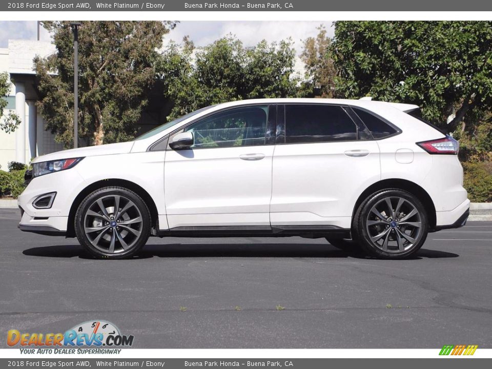 2018 Ford Edge Sport AWD White Platinum / Ebony Photo #9