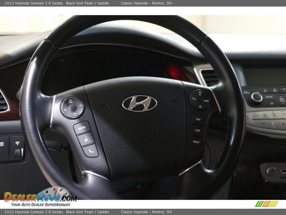2013 Hyundai Genesis 3.8 Sedan Black Noir Pearl / Saddle Photo #7