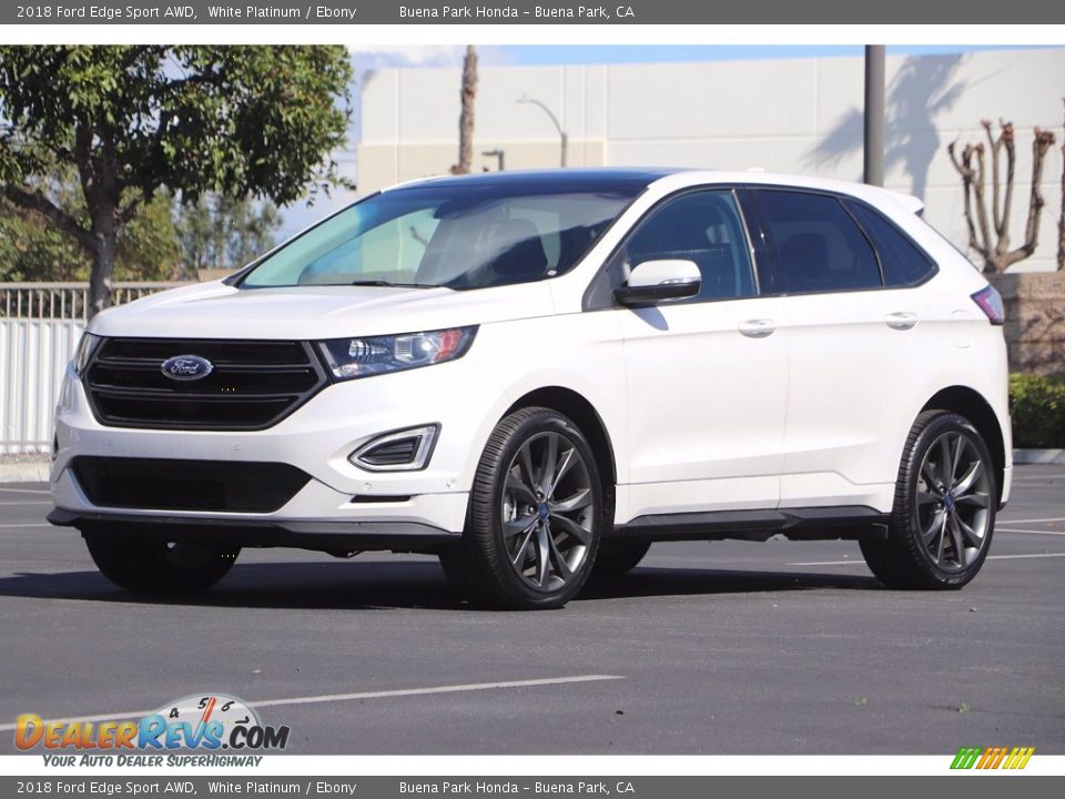 2018 Ford Edge Sport AWD White Platinum / Ebony Photo #10