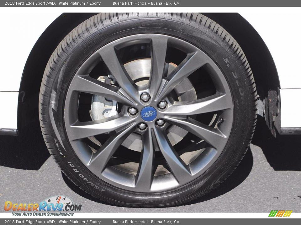2018 Ford Edge Sport AWD White Platinum / Ebony Photo #11