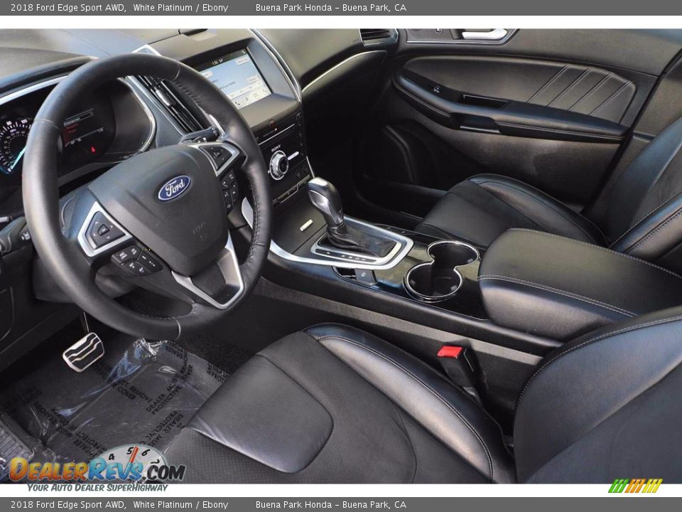 2018 Ford Edge Sport AWD White Platinum / Ebony Photo #12