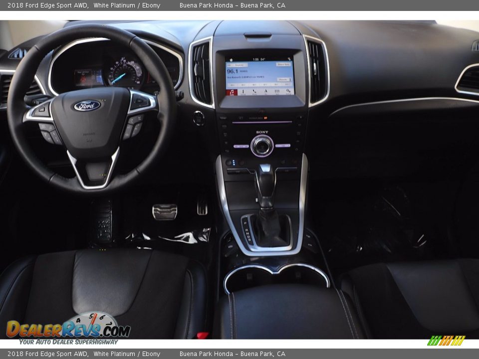 2018 Ford Edge Sport AWD White Platinum / Ebony Photo #15