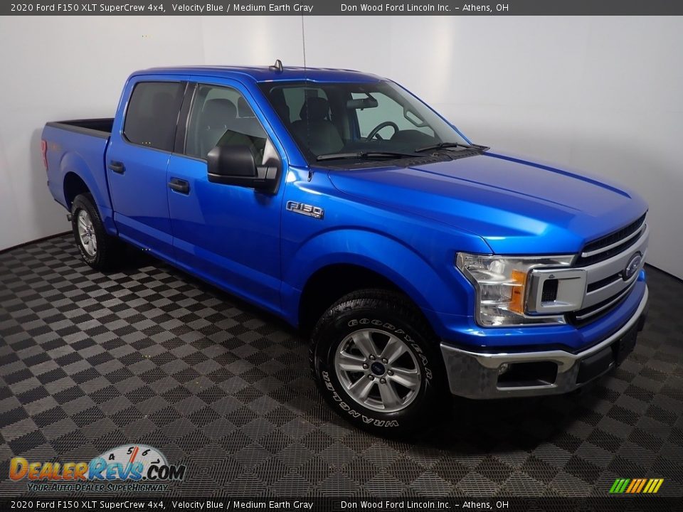 2020 Ford F150 XLT SuperCrew 4x4 Velocity Blue / Medium Earth Gray Photo #3