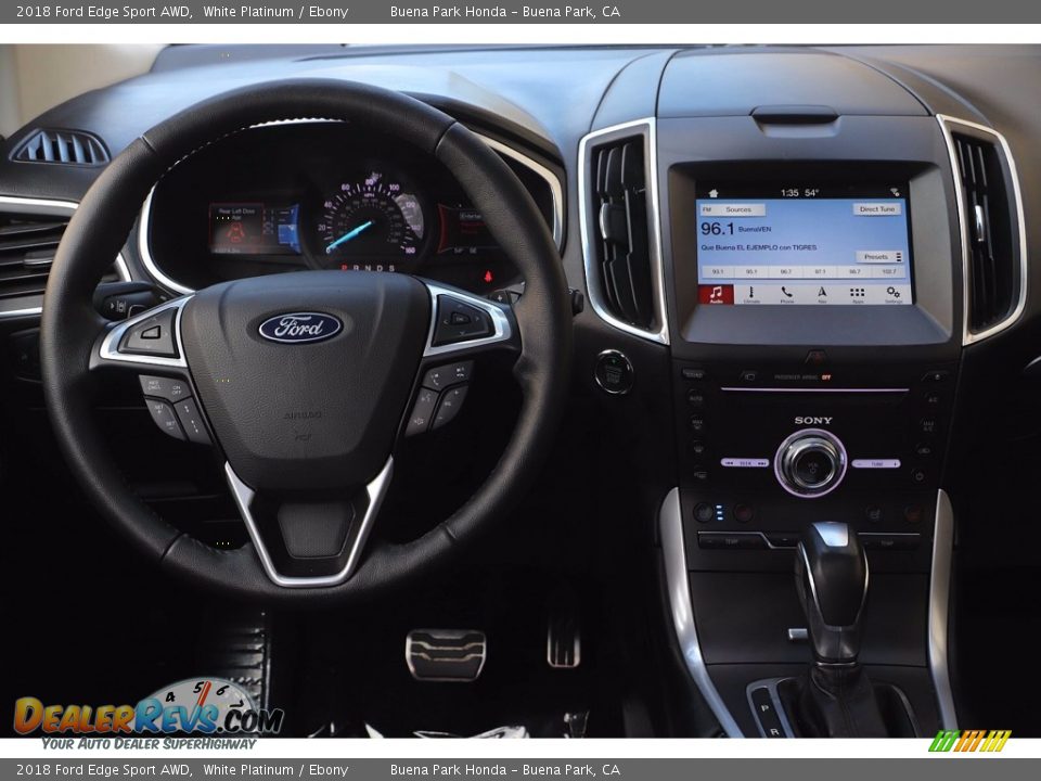 2018 Ford Edge Sport AWD White Platinum / Ebony Photo #16