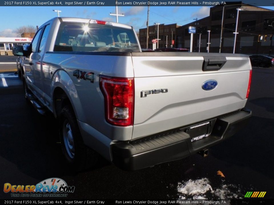 2017 Ford F150 XL SuperCab 4x4 Ingot Silver / Earth Gray Photo #5