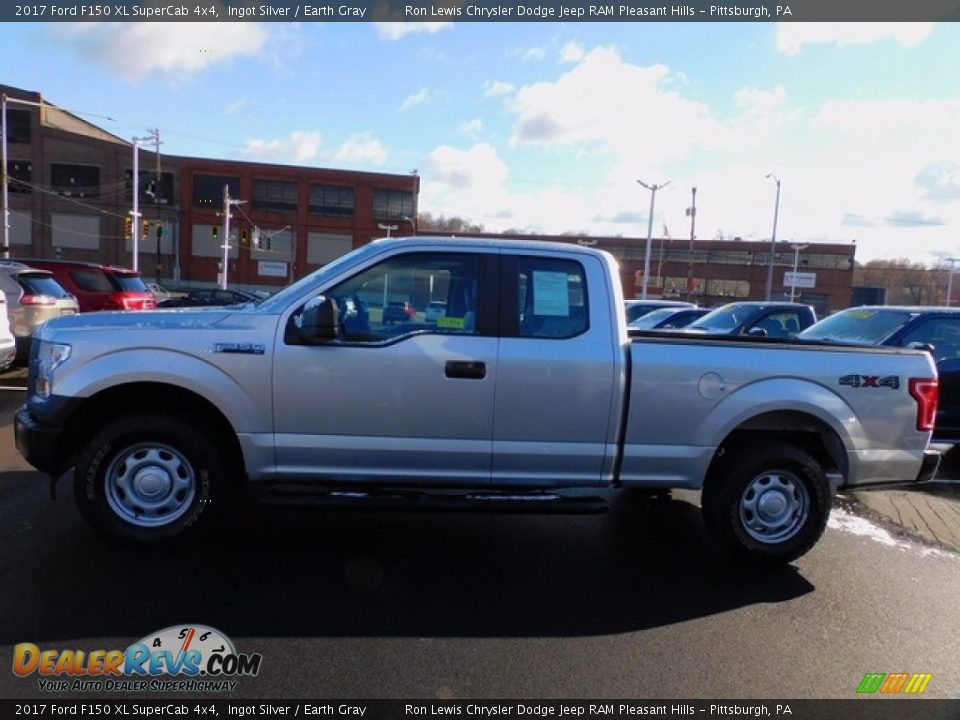 2017 Ford F150 XL SuperCab 4x4 Ingot Silver / Earth Gray Photo #6