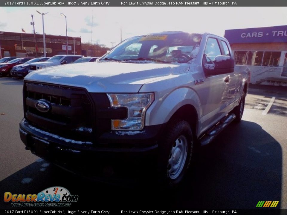 2017 Ford F150 XL SuperCab 4x4 Ingot Silver / Earth Gray Photo #7