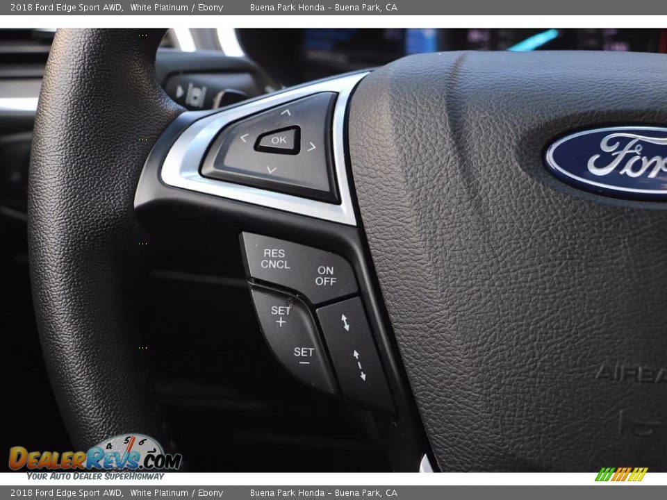 2018 Ford Edge Sport AWD White Platinum / Ebony Photo #29