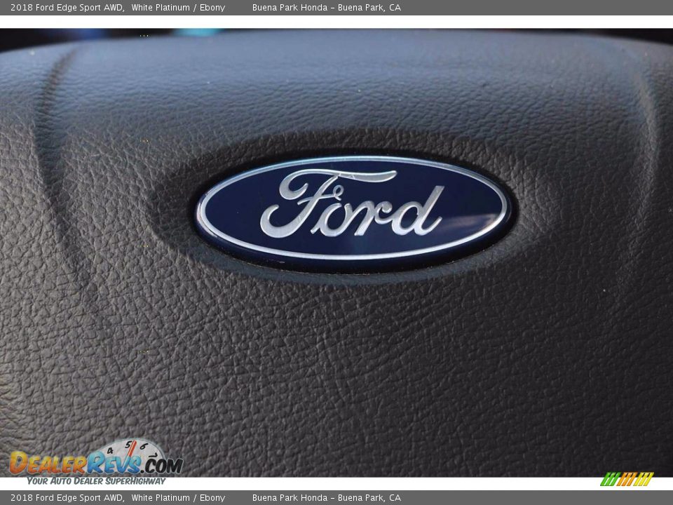 2018 Ford Edge Sport AWD White Platinum / Ebony Photo #36