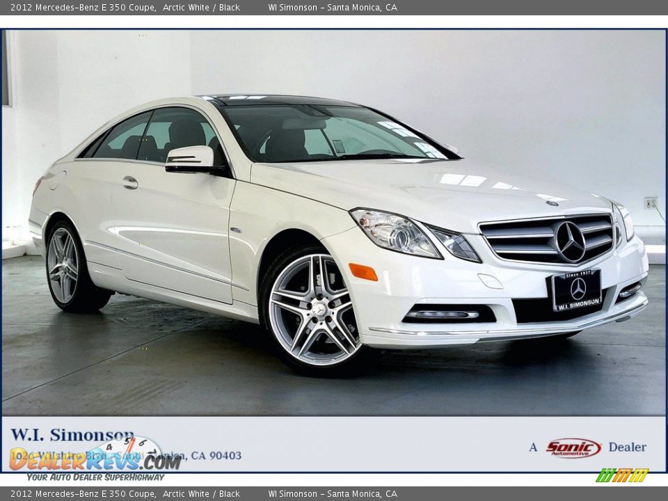 2012 Mercedes-Benz E 350 Coupe Arctic White / Black Photo #1