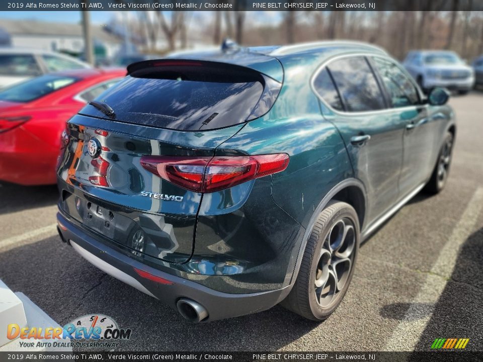 2019 Alfa Romeo Stelvio Ti AWD Verde Visconti (Green) Metallic / Chocolate Photo #4