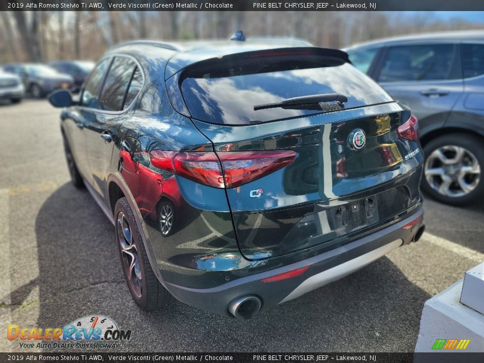 2019 Alfa Romeo Stelvio Ti AWD Verde Visconti (Green) Metallic / Chocolate Photo #5