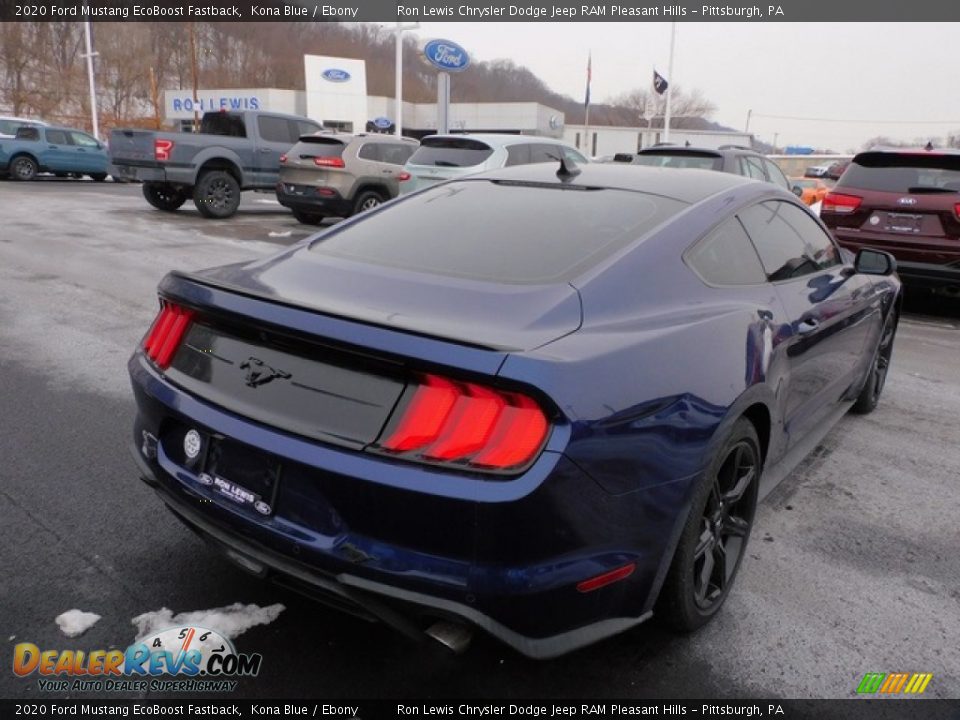 2020 Ford Mustang EcoBoost Fastback Kona Blue / Ebony Photo #2