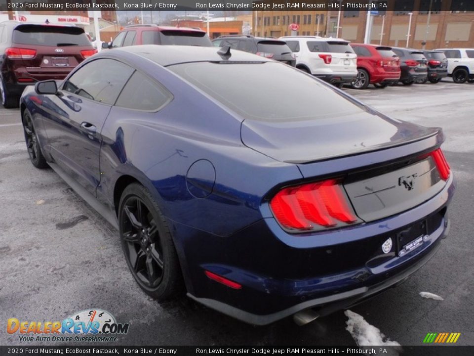 2020 Ford Mustang EcoBoost Fastback Kona Blue / Ebony Photo #4