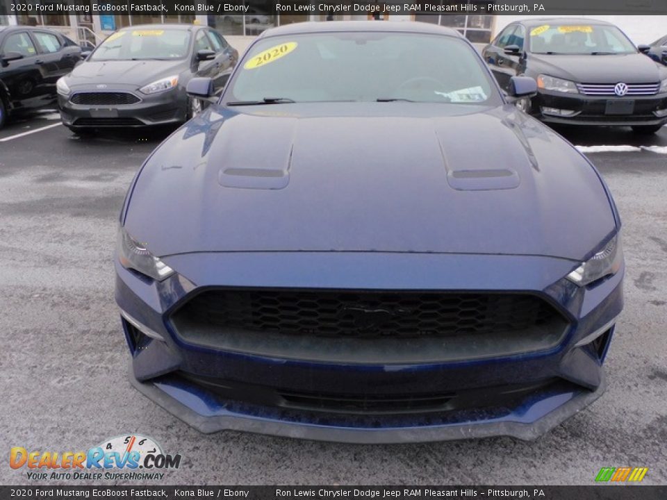 2020 Ford Mustang EcoBoost Fastback Kona Blue / Ebony Photo #7