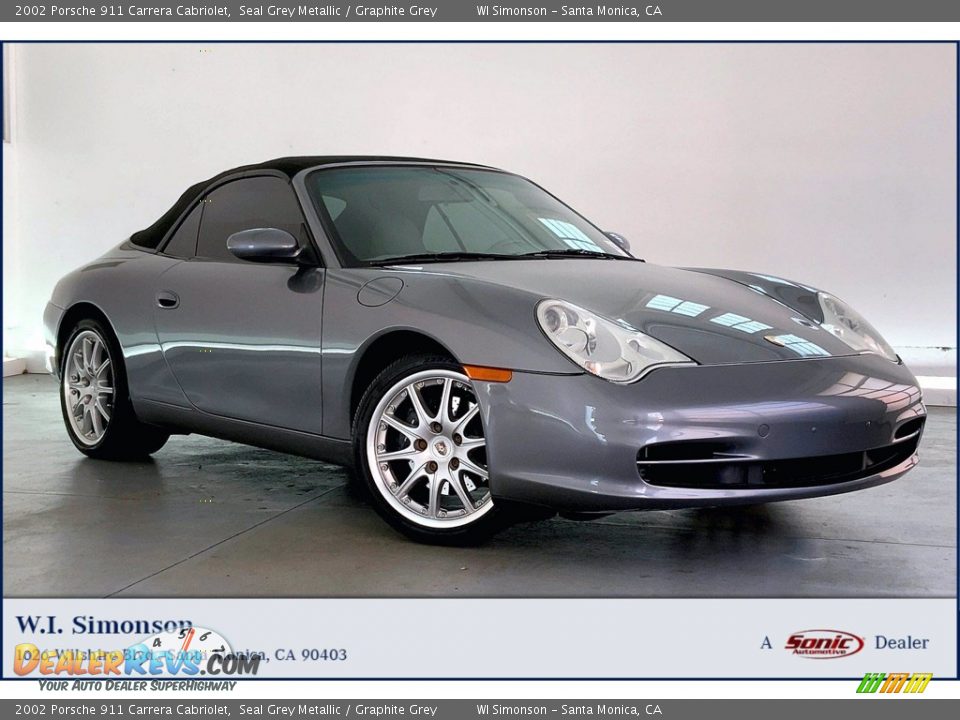 2002 Porsche 911 Carrera Cabriolet Seal Grey Metallic / Graphite Grey Photo #1