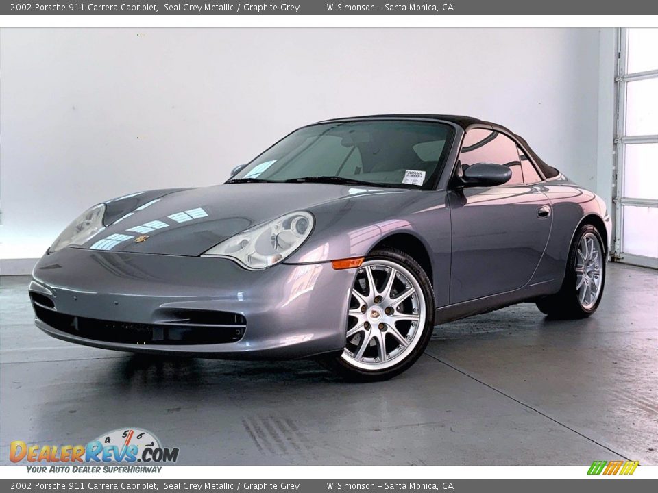 2002 Porsche 911 Carrera Cabriolet Seal Grey Metallic / Graphite Grey Photo #10