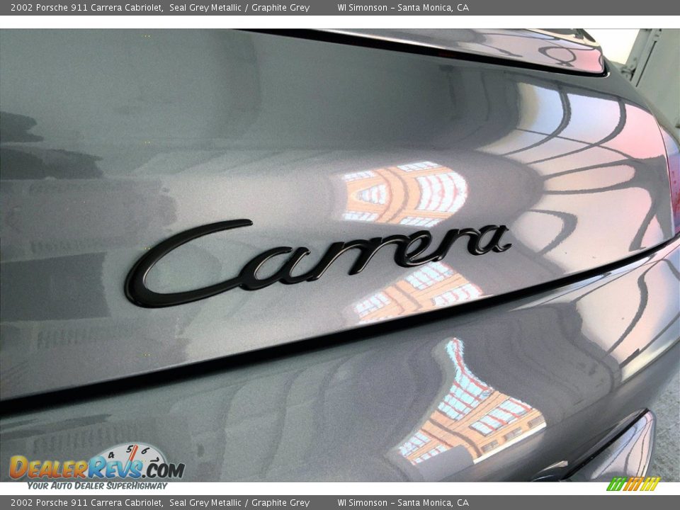 2002 Porsche 911 Carrera Cabriolet Seal Grey Metallic / Graphite Grey Photo #26