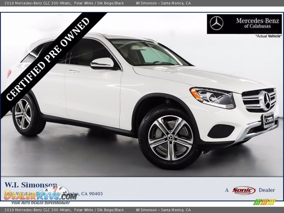 2019 Mercedes-Benz GLC 300 4Matic Polar White / Silk Beige/Black Photo #1