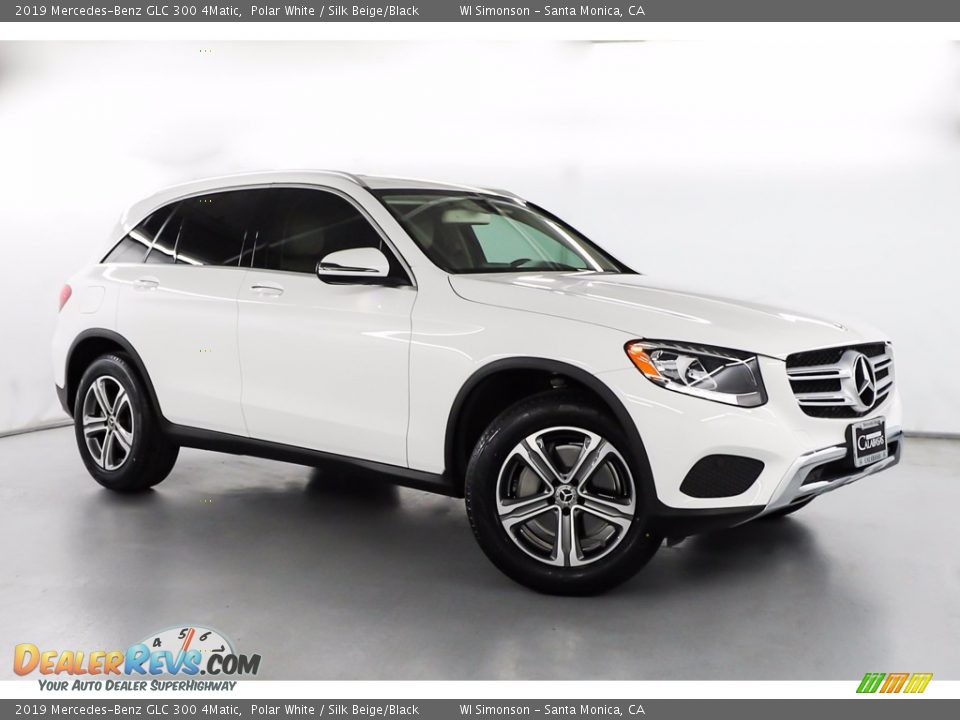 2019 Mercedes-Benz GLC 300 4Matic Polar White / Silk Beige/Black Photo #2