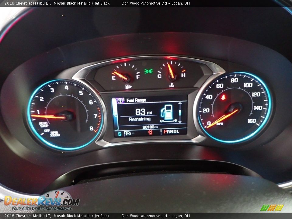 2018 Chevrolet Malibu LT Mosaic Black Metallic / Jet Black Photo #22