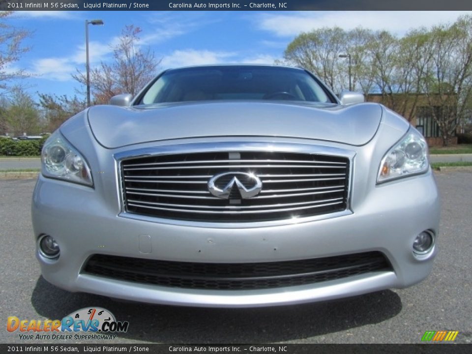 2011 Infiniti M 56 Sedan Liquid Platinum / Stone Photo #4