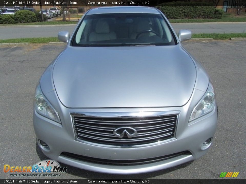 2011 Infiniti M 56 Sedan Liquid Platinum / Stone Photo #5