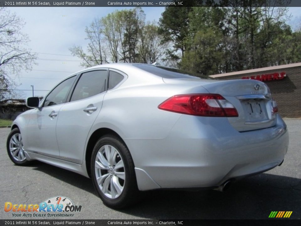 2011 Infiniti M 56 Sedan Liquid Platinum / Stone Photo #8