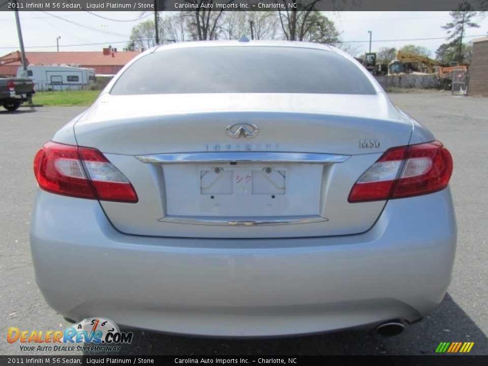 2011 Infiniti M 56 Sedan Liquid Platinum / Stone Photo #9