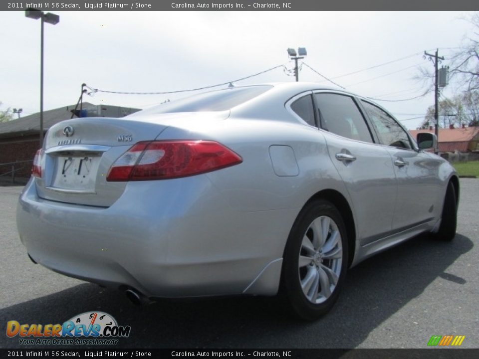 2011 Infiniti M 56 Sedan Liquid Platinum / Stone Photo #10