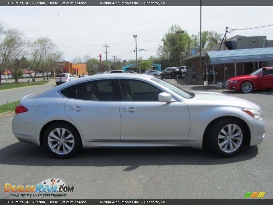 2011 Infiniti M 56 Sedan Liquid Platinum / Stone Photo #11