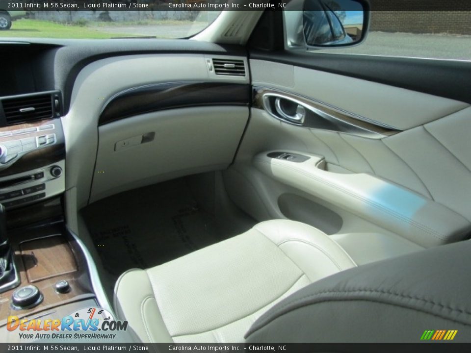 2011 Infiniti M 56 Sedan Liquid Platinum / Stone Photo #14