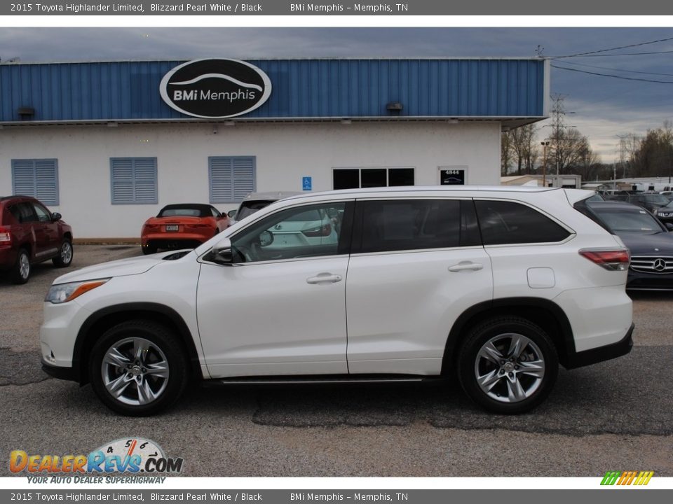 2015 Toyota Highlander Limited Blizzard Pearl White / Black Photo #2