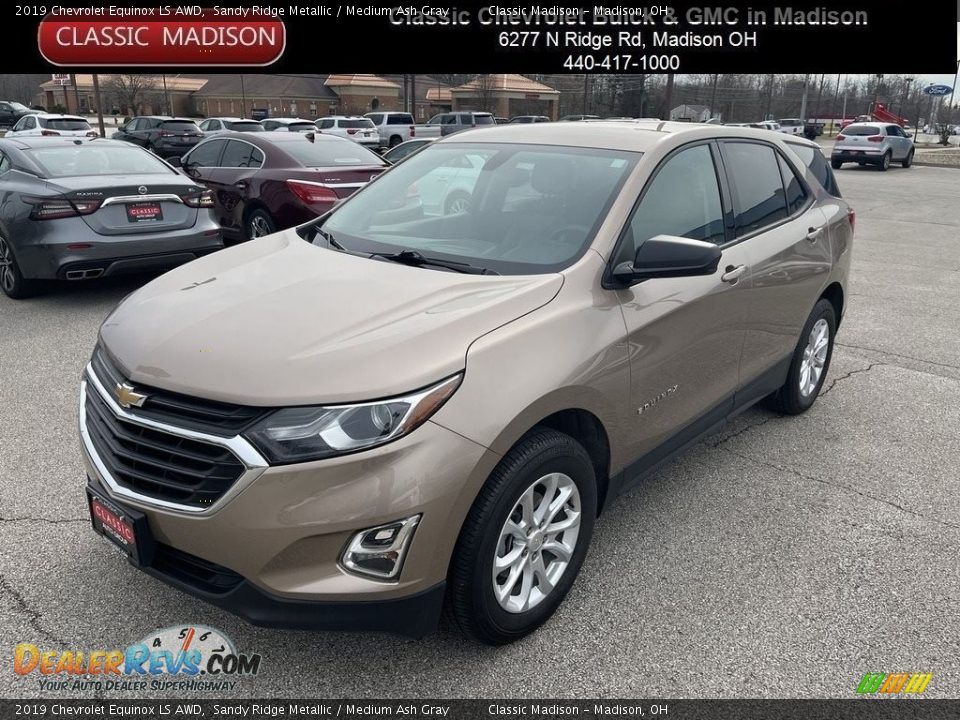 2019 Chevrolet Equinox LS AWD Sandy Ridge Metallic / Medium Ash Gray Photo #1