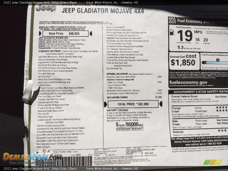 2022 Jeep Gladiator Mojave 4x4 Sting-Gray / Black Photo #28
