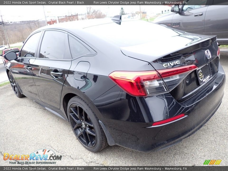 2022 Honda Civic Sport Sedan Crystal Black Pearl / Black Photo #2