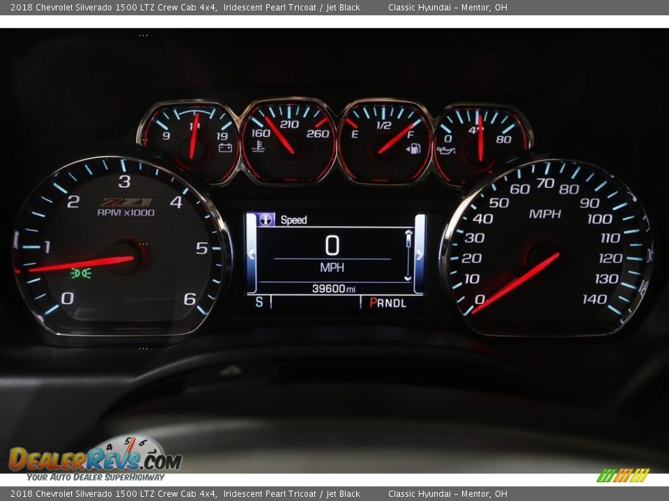 2018 Chevrolet Silverado 1500 LTZ Crew Cab 4x4 Iridescent Pearl Tricoat / Jet Black Photo #9