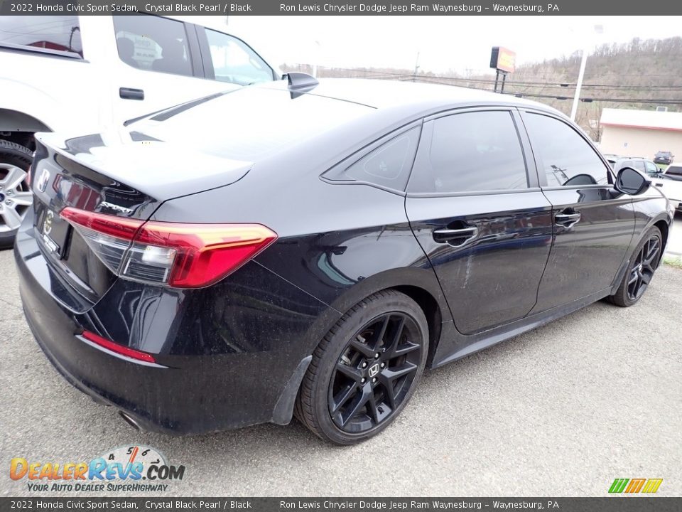 2022 Honda Civic Sport Sedan Crystal Black Pearl / Black Photo #3