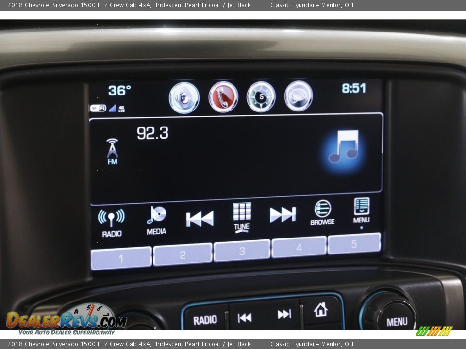 2018 Chevrolet Silverado 1500 LTZ Crew Cab 4x4 Iridescent Pearl Tricoat / Jet Black Photo #11