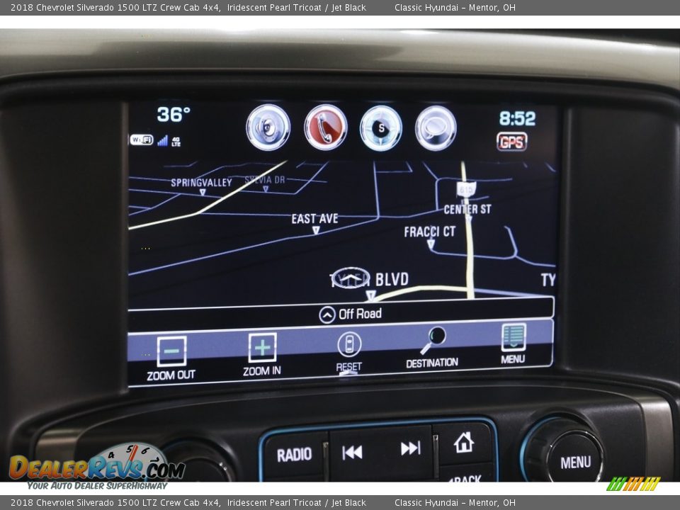 2018 Chevrolet Silverado 1500 LTZ Crew Cab 4x4 Iridescent Pearl Tricoat / Jet Black Photo #13