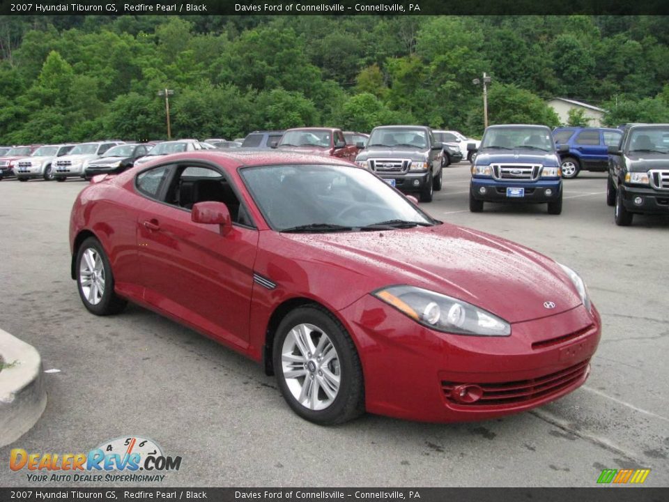 2007 Hyundai Tiburon GS Redfire Pearl / Black Photo #5