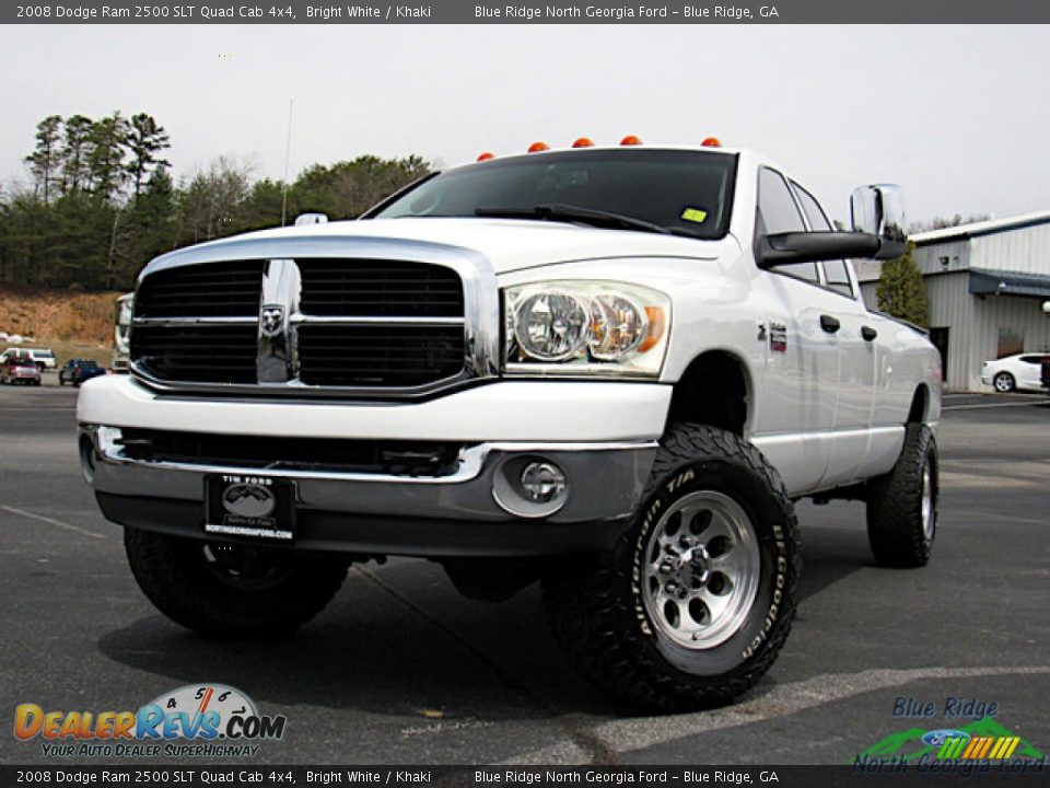 2008 Dodge Ram 2500 SLT Quad Cab 4x4 Bright White / Khaki Photo #1