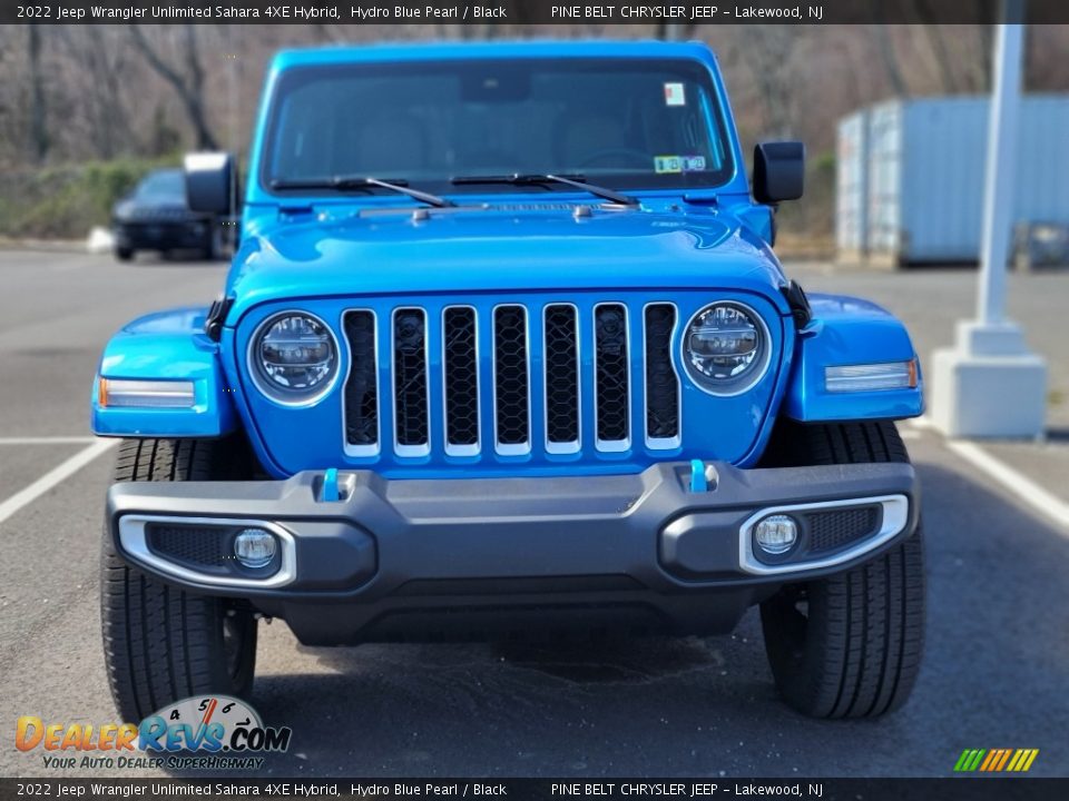 2022 Jeep Wrangler Unlimited Sahara 4XE Hybrid Hydro Blue Pearl / Black Photo #2