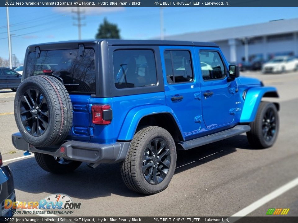 2022 Jeep Wrangler Unlimited Sahara 4XE Hybrid Hydro Blue Pearl / Black Photo #3