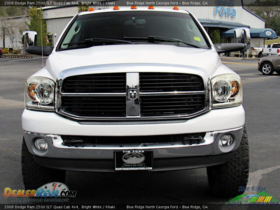 2008 Dodge Ram 2500 SLT Quad Cab 4x4 Bright White / Khaki Photo #8