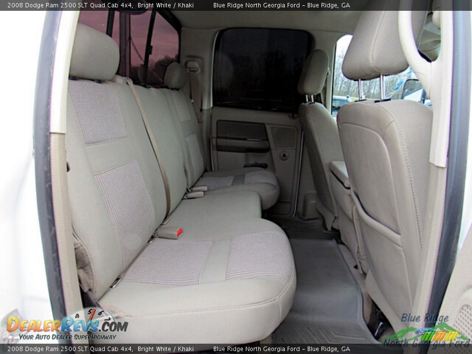 2008 Dodge Ram 2500 SLT Quad Cab 4x4 Bright White / Khaki Photo #12