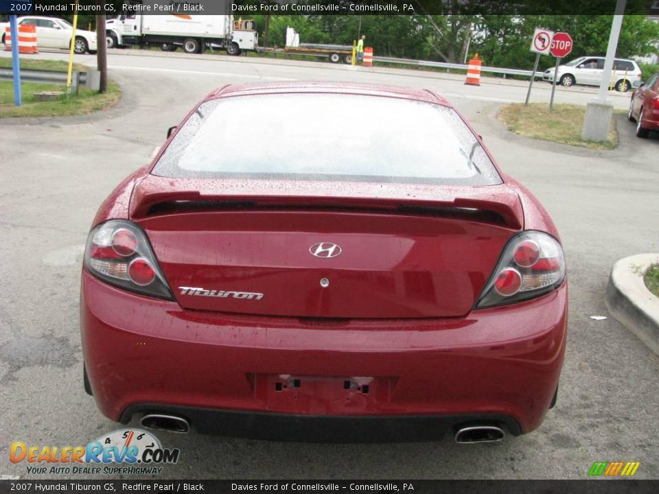 2007 Hyundai Tiburon GS Redfire Pearl / Black Photo #7