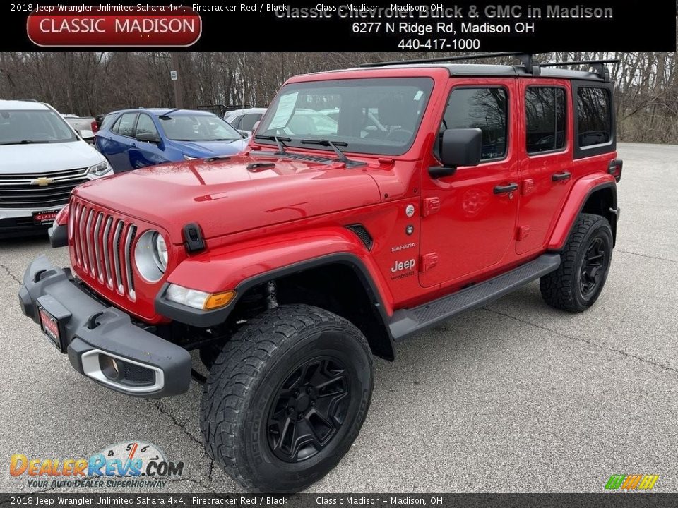 2018 Jeep Wrangler Unlimited Sahara 4x4 Firecracker Red / Black Photo #1