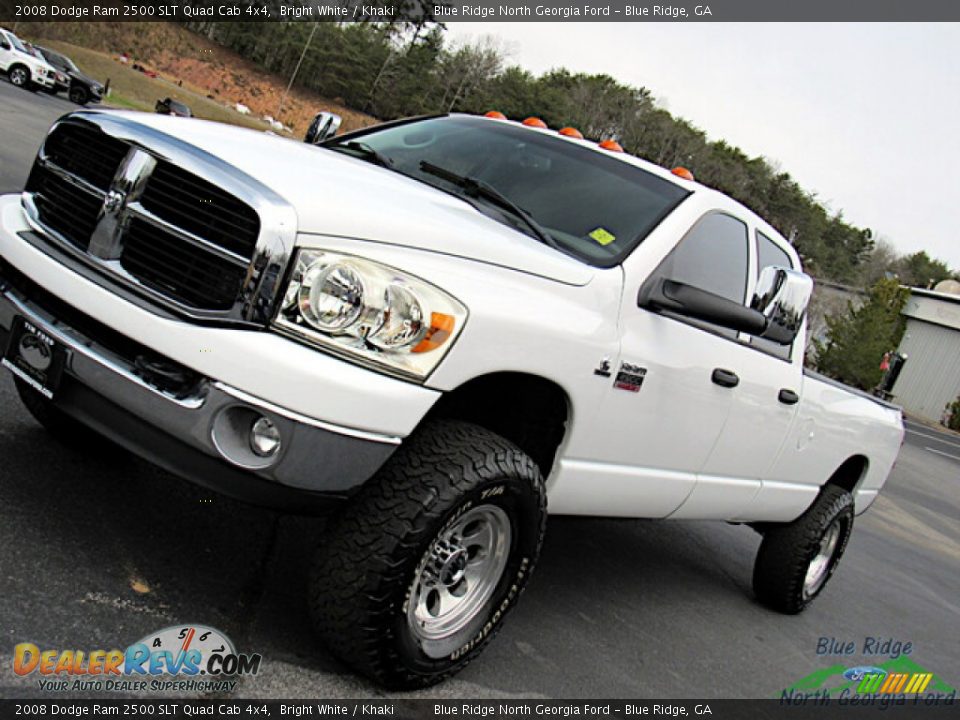 2008 Dodge Ram 2500 SLT Quad Cab 4x4 Bright White / Khaki Photo #19